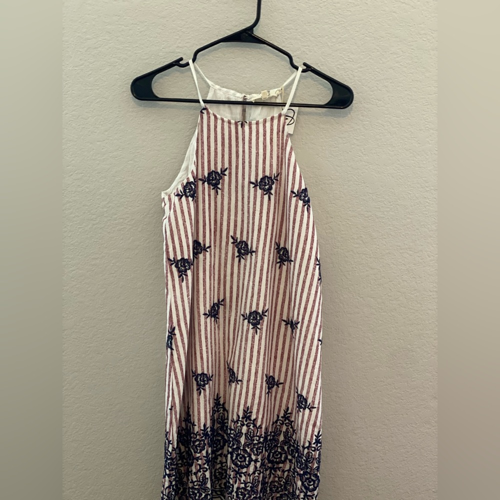 NWT red, white and blue striped summer dress.